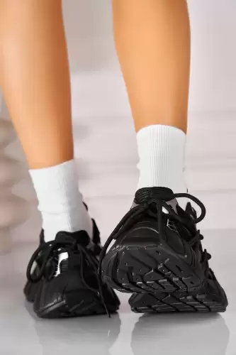 Adidasi de dama Piele Ecologica Negru Thara