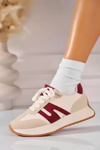 Adidasi de dama Piele Ecologica Rosu Elexis