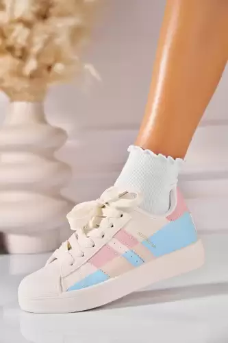 Adidasi de dama Piele Ecologica Roz Akeyla