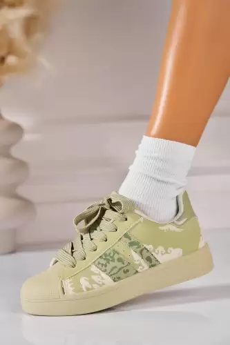 Adidasi de dama Piele Ecologica Verde Anezka