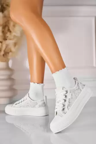 Adidasi de dama Textil Alb Daeja