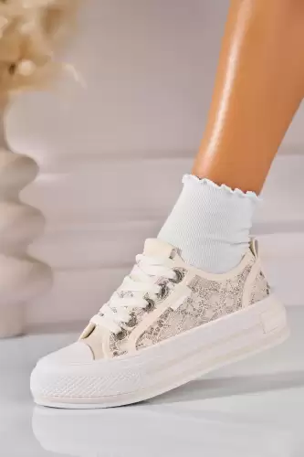 Adidasi de dama Textil Bej Daeja