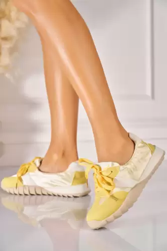 Adidasi de dama Textil Galben Raney