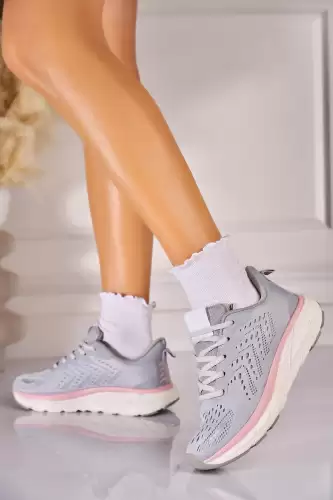 Adidasi de dama Textil Gri Yomna