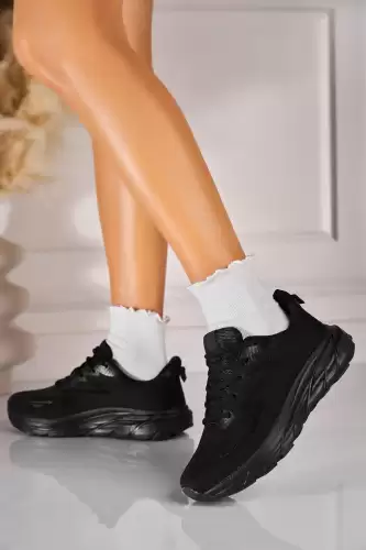 Adidasi de dama Textil Negru Brella