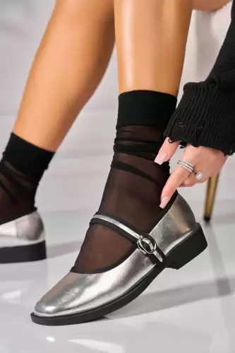 Balerini dama Piele Ecologica Lacuita Argintiu Onora