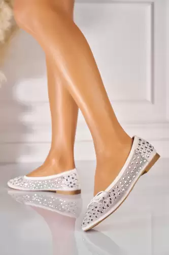 Balerini dama Textil Alb Joule