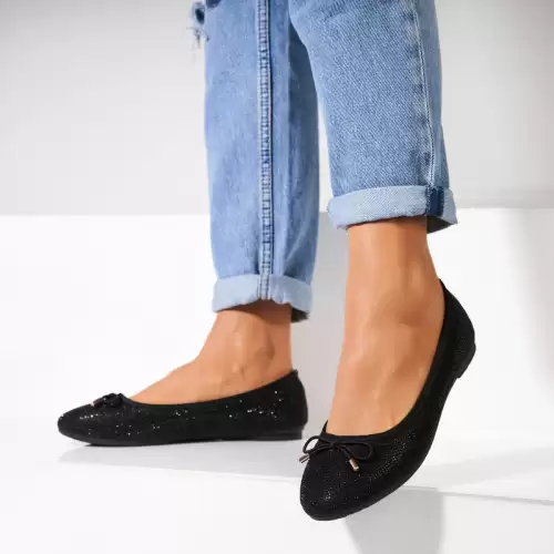 Balerini dama Textil Negru Nolawi