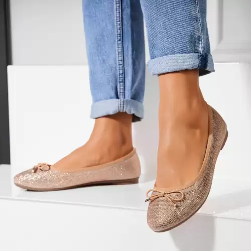 Balerini dama Textil Roz Auriu Nolawi