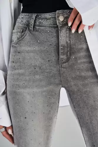 Blugi Dama Evazati Gri Malikye