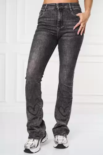 Blugi Dama Evazati Negru Adoria