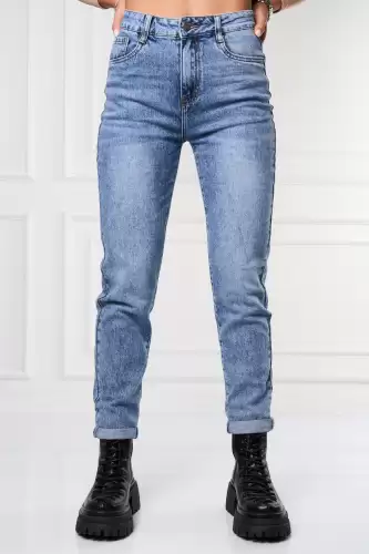 Blugi dama Mom Fit Albastri Jacara