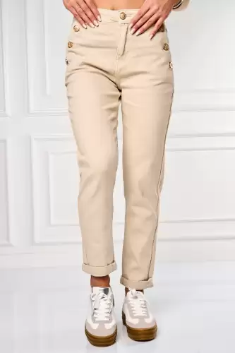 Blugi dama Mom Fit Bej Judie