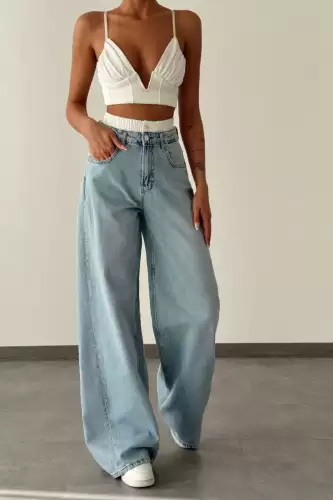 Blugi Dama Oversize Albastru Kyani