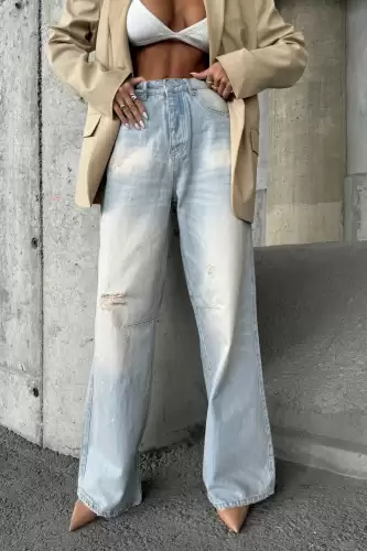 Blugi Dama Oversize Albastru Loretta