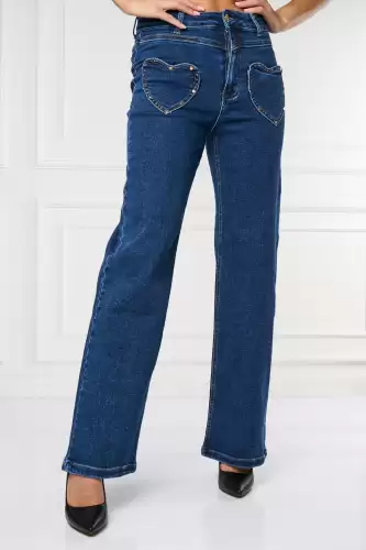 Blugi dama Regular Fit Bleumarin Abrey