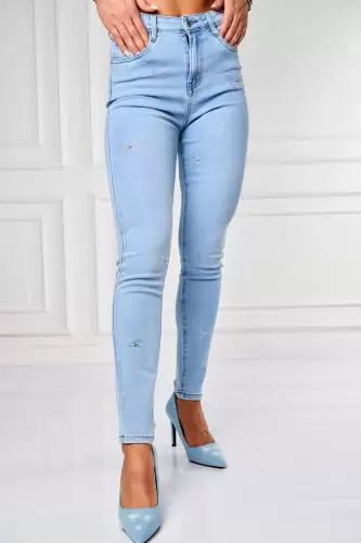 Blugi Dama Skinny Fit Albastru Akyla