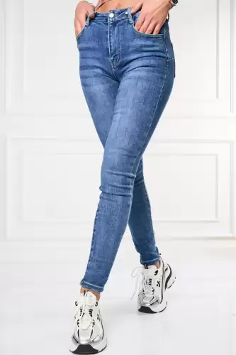 Blugi Dama Skinny Fit Albastru Breya