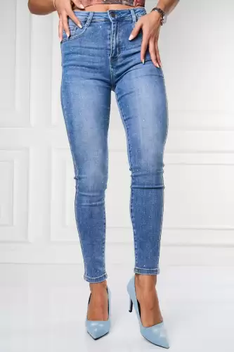 Blugi Dama Skinny Fit Albastru Izzi