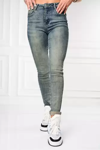 Blugi Dama Skinny Fit Albastru Karysa