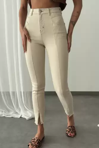 Blugi Dama Skinny Fit Bej Aviana