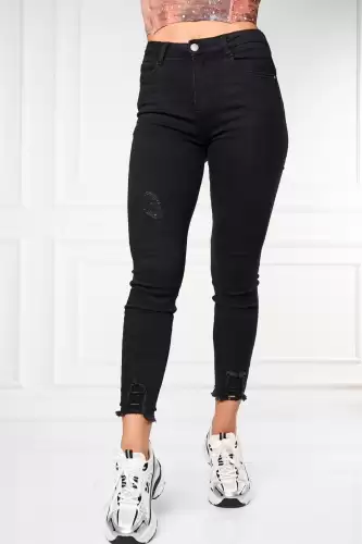 Blugi Dama Skinny Fit Negru Janye