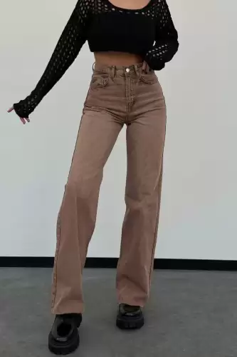 Blugi Mom Fit Camel Paulina