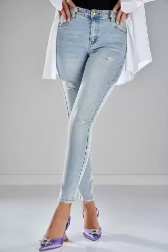 Blugi Push Up Dama Albastru Caisyn