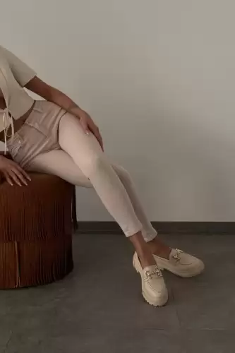 Blugi Slim Fit Bej Makenzie