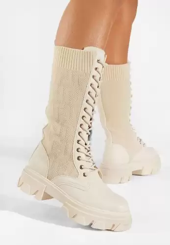 Bocanci inalti dama bej Dorine