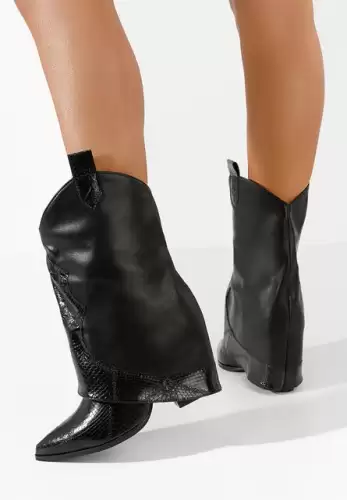 Cizme cowboy dama Daisy negre