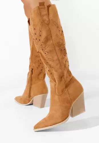 Cizme cowboy dama Ledora camel