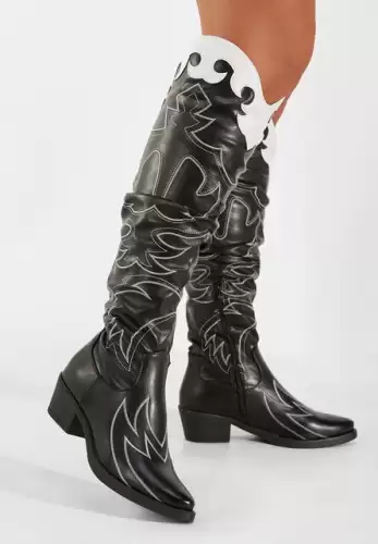 Cizme cowboy dama negre Nieve V2