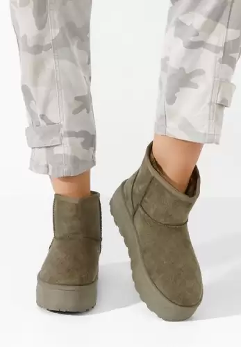 Cizme cu platforma Zadra verzi