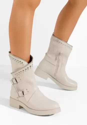 Cizme dama fara toc Zuvila bej