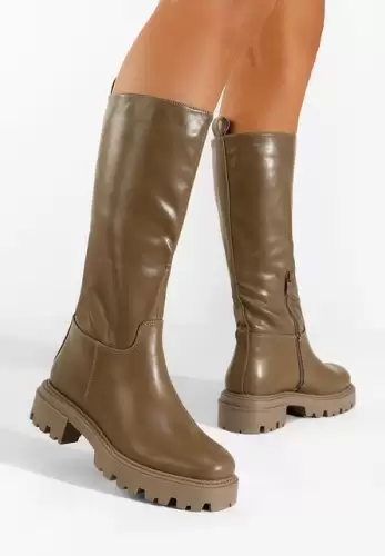 Cizme dama kaki Mesora