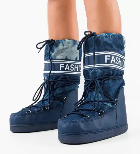 Cizme dama Moskin Bleumarin