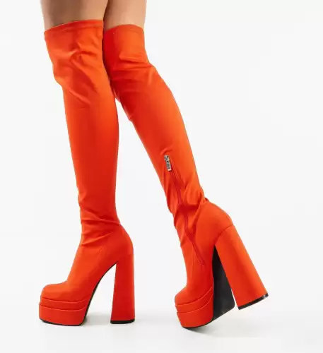 Cizme dama Stuart Portocalii