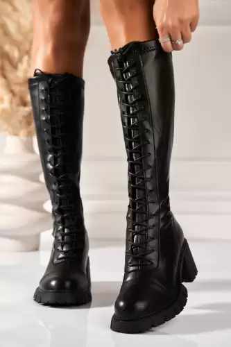 Cizme iarna Negre din Piele Ecologica Deirdre