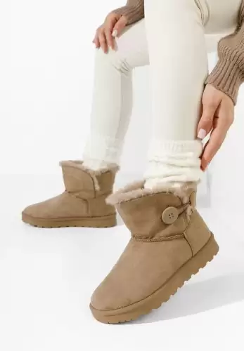 Cizme imblanite dama Troyes V2 kaki