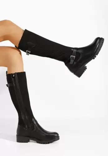 Cizme tip soseta Sovenia negre