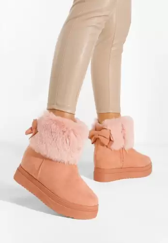 Cizme tip ugg roz Michi