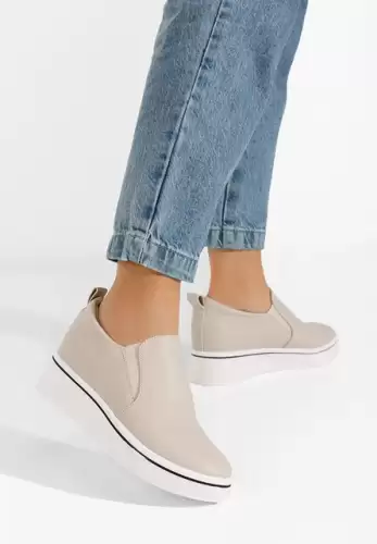 Espadrile cu platforma ascunsa Tasa bej