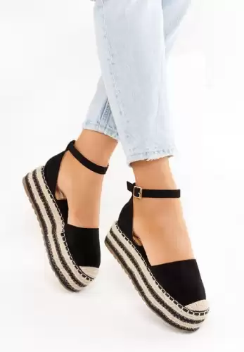 Espadrile cu platforma Espina negre