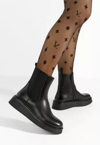 Ghete cu platforma Delarosa negre