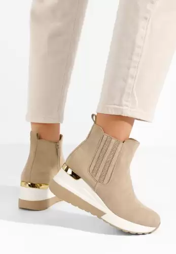 Ghete cu platforma Pacha bej