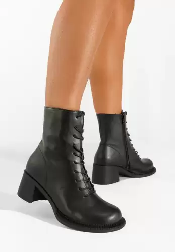 Ghete cu toc negre Vandera