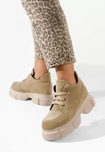 Ghete dama piele Kianna bej