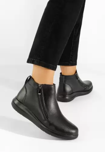 Ghete dama piele negre Afragola V2