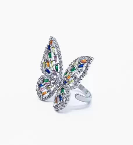 Inel Fluture Argintiu